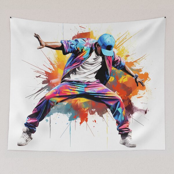 Item preview, Hip Hop R&b Dancer Colourful Art designed and sold by PioneerX1.