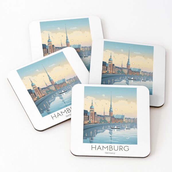 Item preview, A Vintage Travel Illustration of Hamburg - Germany  designed and sold by GoodOldVintage.