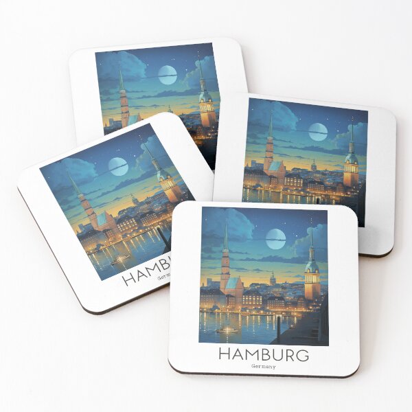 Item preview, A Vintage Travel Illustration of Hamburg - Germany  designed and sold by GoodOldVintage.