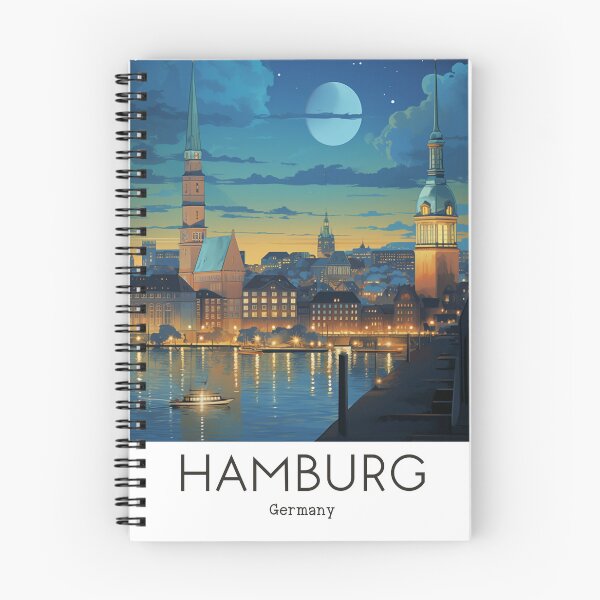 Item preview, A Vintage Travel Illustration of Hamburg - Germany  designed and sold by GoodOldVintage.