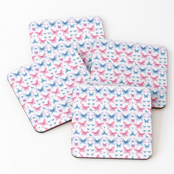 Item preview, Blue & Pink Butterfly Composite Overlay Pattern #2 designed and sold by ARTficiallyAnon.