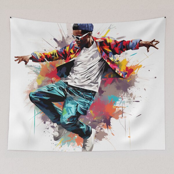 Item preview, Hip Hop R&b Dancer Colourful Art designed and sold by PioneerX1.