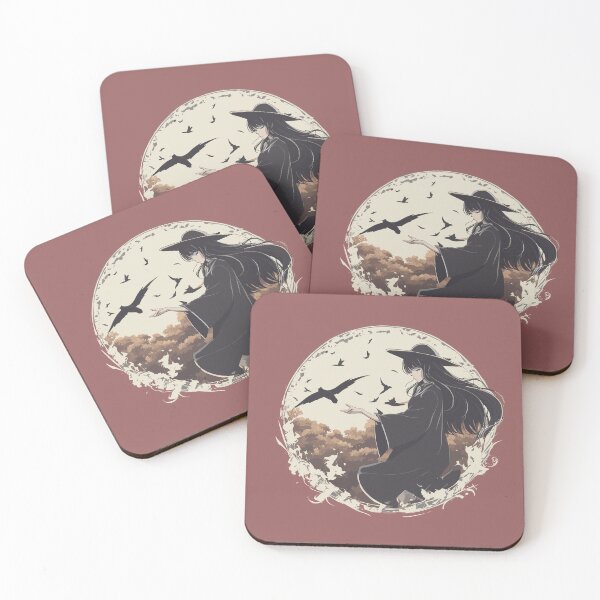 Item preview, anime girl paly with birds, vintage view designed and sold by ShawishArt.