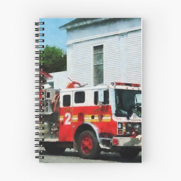 Item preview, Fire Engine in Front of Fire Station designed and sold by Susan Savad.