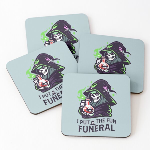 Item preview, I Put The Fun In Funeral - Wicked Witch Skeleton with Deadly Potion designed and sold by lunaticbear.