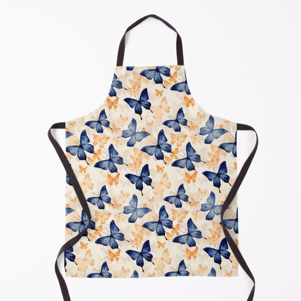Aperçu de l'œuvre Motif de superposition composite papillon bleu royal et pêche #1 créée et vendue par ARTficiallyAnon.
