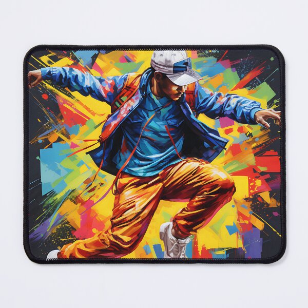 Item preview, Colourful Hip Hop R&B Dancer Black Background designed and sold by PioneerX1.