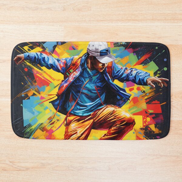 Item preview, Colourful Hip Hop R&B Dancer Black Background designed and sold by PioneerX1.
