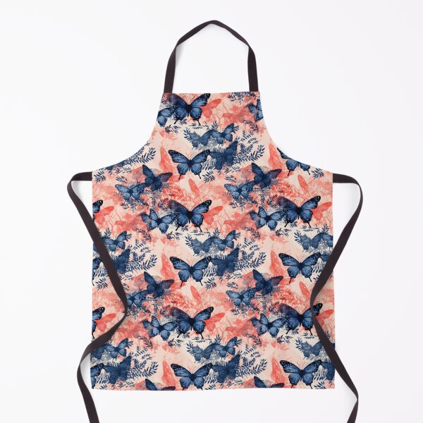 Item preview, Royal Blue & Peach Butterfly Composite Overlay Pattern #2 designed and sold by ARTficiallyAnon.