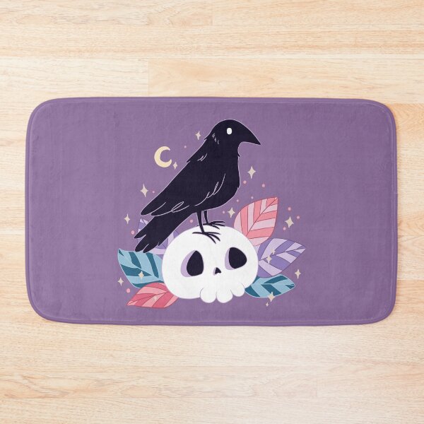 Item preview, Cute halloween crow on a skull  designed and sold by Yaragold.