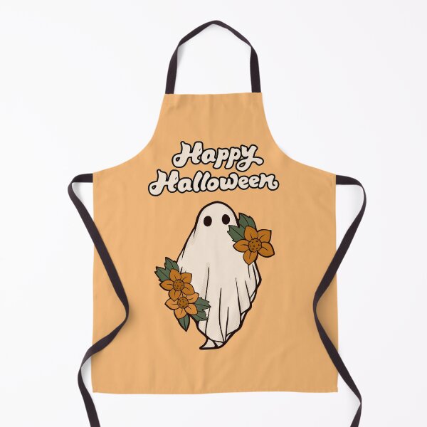Item preview, Happy Halloween Cute Ghost with Flowers designed and sold by usernamenaijan.