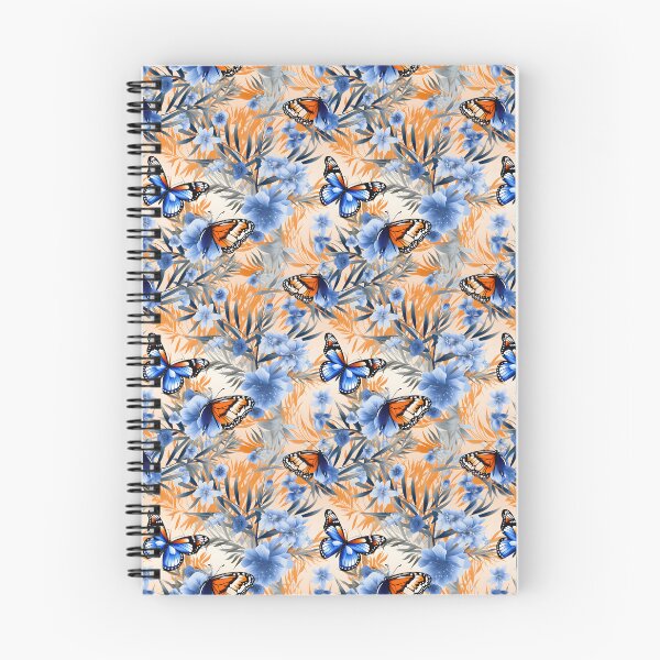 Item preview, Royal Blue & Peach Butterfly Composite Overlay Pattern #4 designed and sold by ARTficiallyAnon.