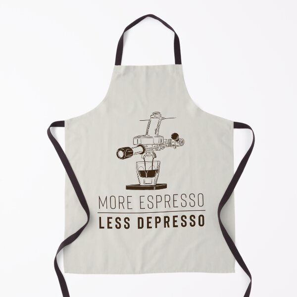 Item preview, More Espresso less Depresso with vintage espresso machine drawing designed and sold by lagunaklein.