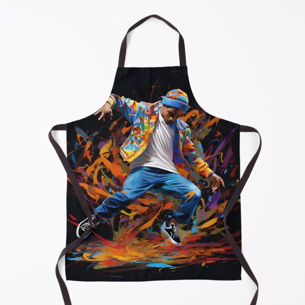 Item preview, Colourful Hip Hop R&B Dancer Black Background designed and sold by PioneerX1.