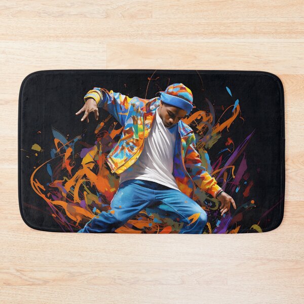 Item preview, Colourful Hip Hop R&B Dancer Black Background designed and sold by PioneerX1.