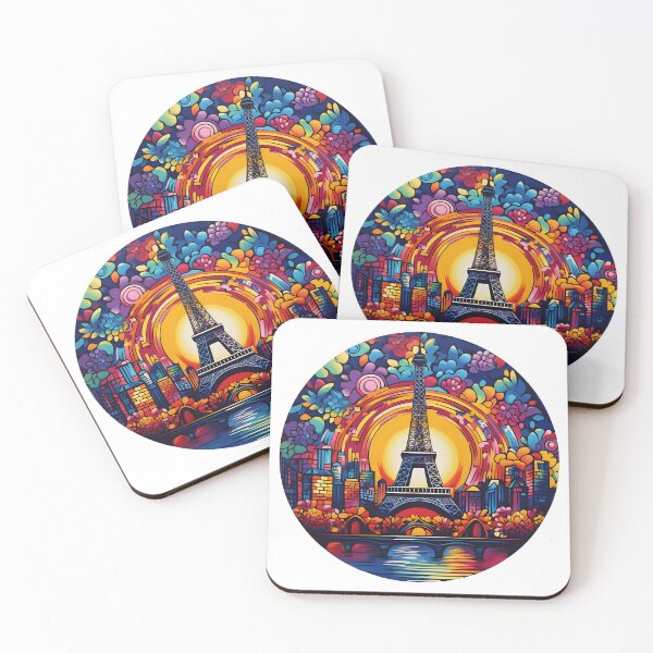 Item preview, Eiffel Tower with abstract French flag designed and sold by PixelPrisma.