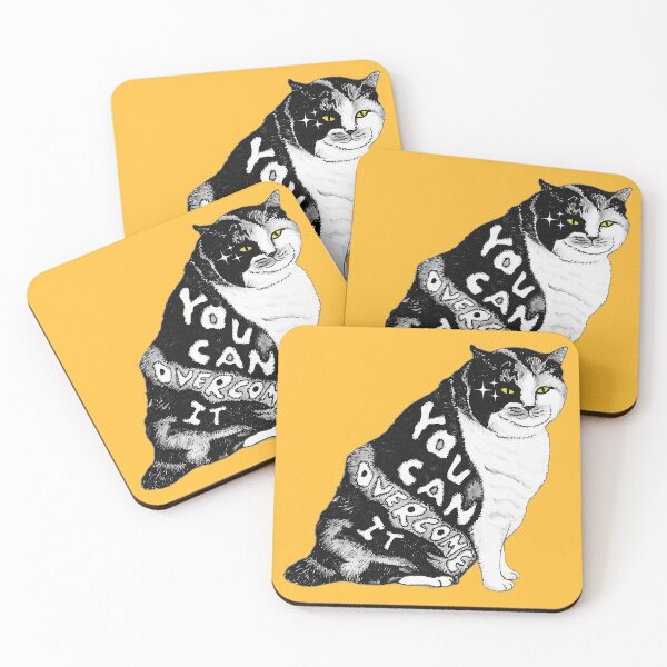 Item preview, You Can Overcome It Cat designed and sold by bittergodart.
