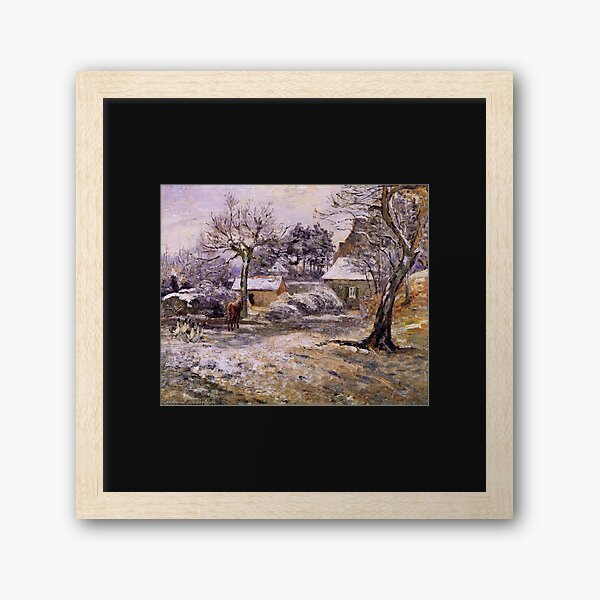 Camille Pissarro-snow at montfoucault, famous painting 1891 iPhone Wallet  for Sale by NFA-ideas