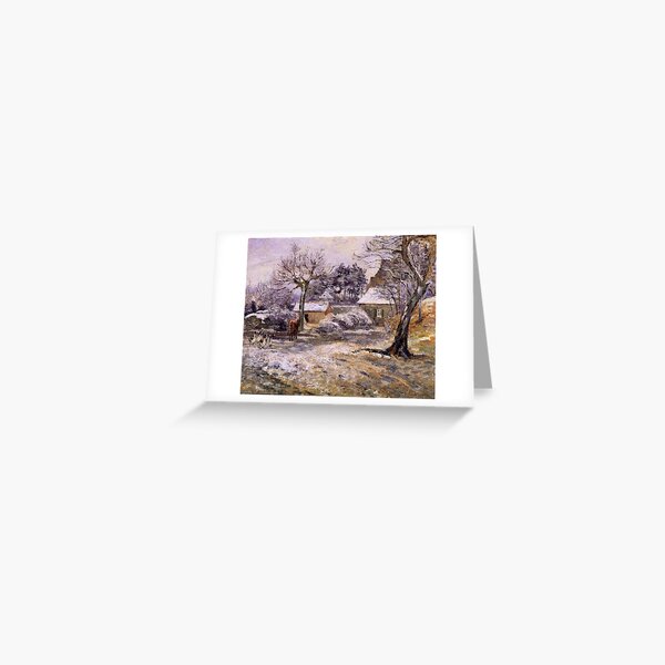 Camille Pissarro-snow at montfoucault, famous painting 1891 iPhone Wallet  for Sale by NFA-ideas