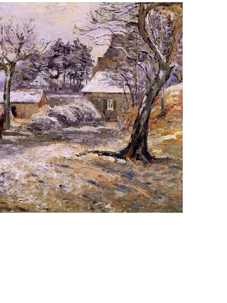 Camille Pissarro-snow at montfoucault, famous painting 1891 | iPhone Wallet