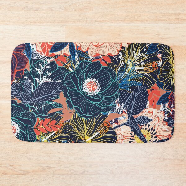 Item preview, Multi-Flowers textile art, the ultimate floral design for your home decoration. designed and sold by paulo silveira.