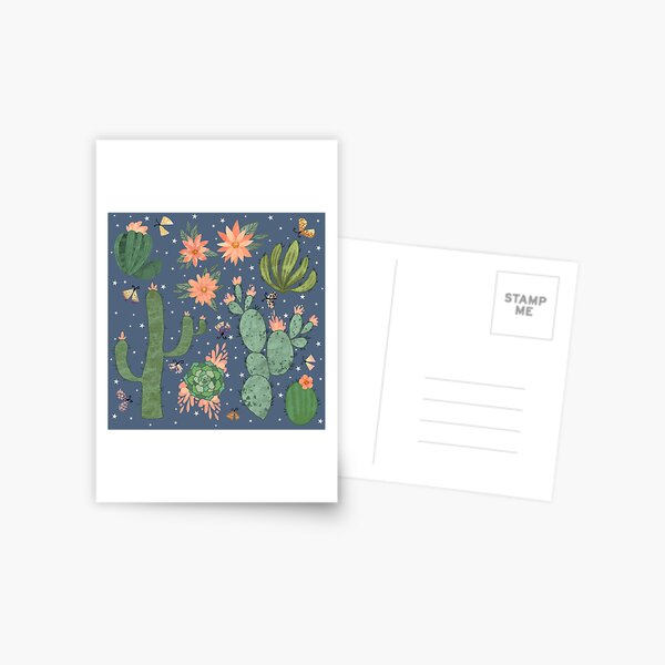 Succulents in Blue Postcard