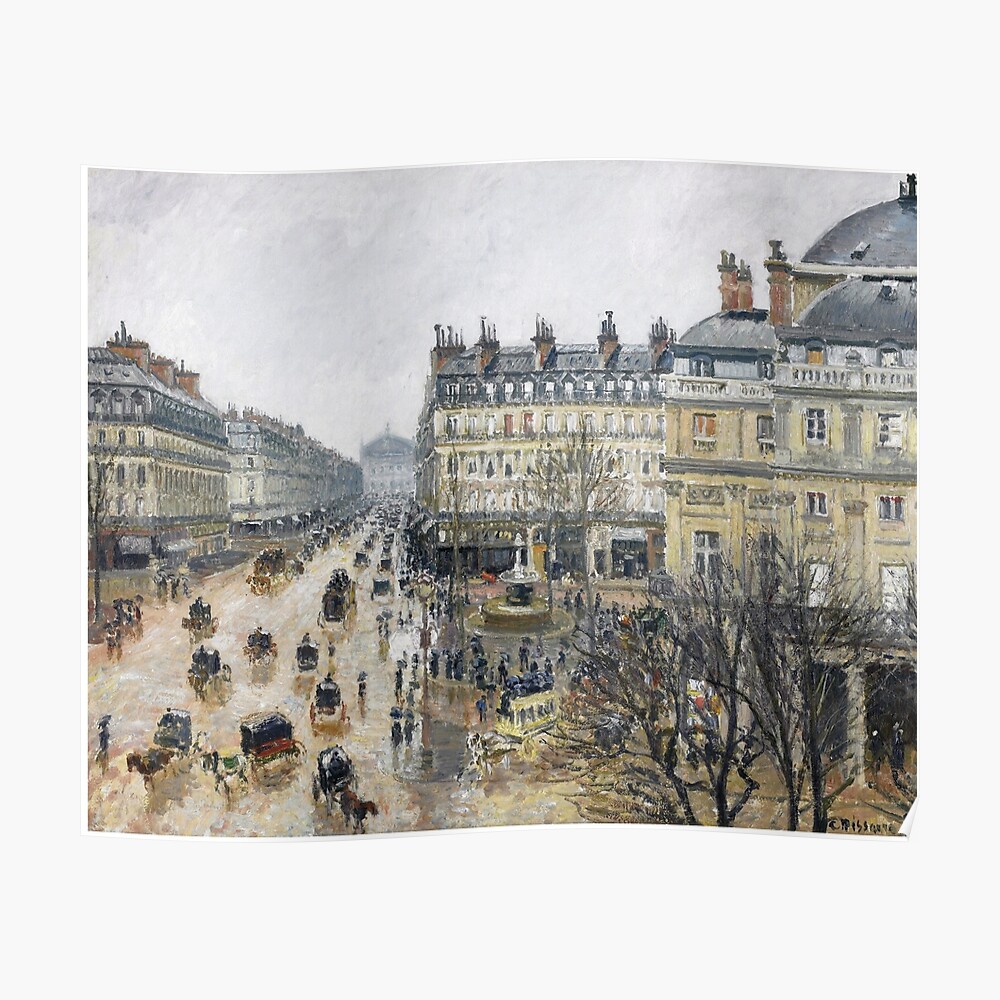 Camille Pissarro-snow at montfoucault, famous painting 1891 iPhone Wallet  for Sale by NFA-ideas