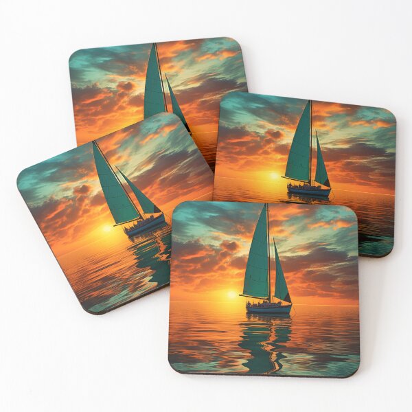 Item preview, Sailboat at Sunset designed and sold by Red Witch Art.