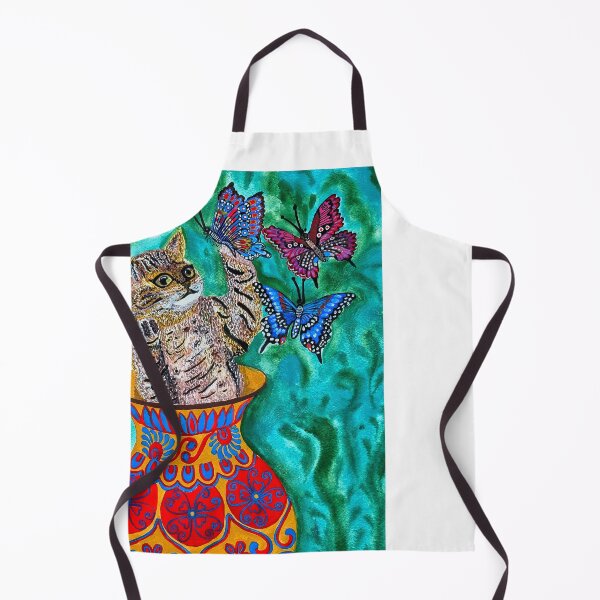 Item preview, Cat in the Butterfly Chase designed and sold by yellow4coalarts.