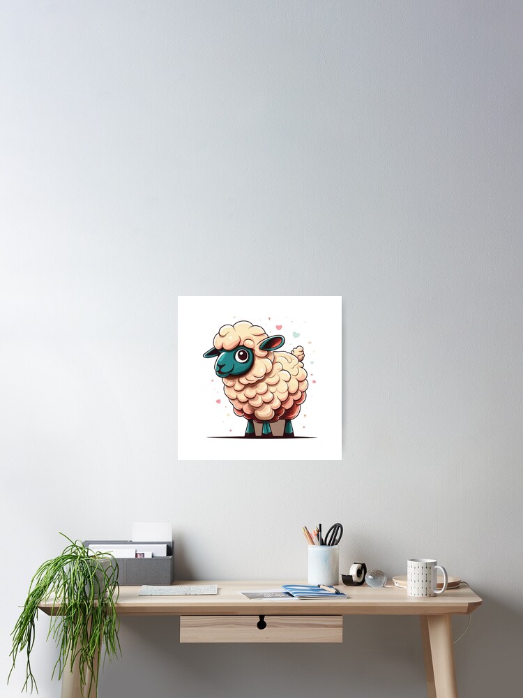 Thumbnail 2 of 3, Poster, Cute sheep designed and sold by RemyTub.