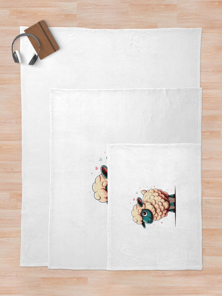 Thumbnail 5 of 6, Throw Blanket, Cute sheep designed and sold by RemyTub.