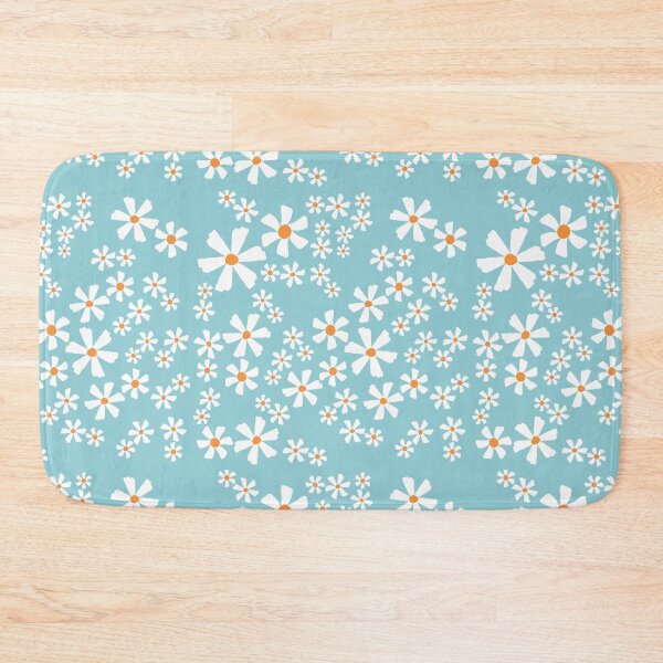 Item preview, White flowers on blue screen designed and sold by Chirayu1111.