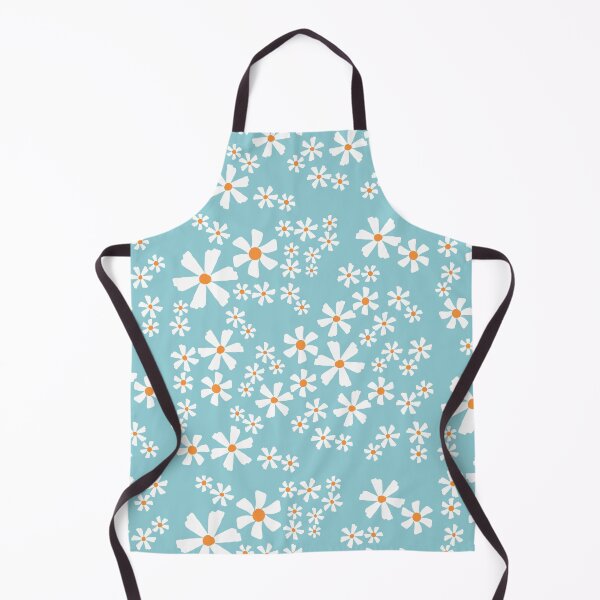 Item preview, White flowers on blue screen designed and sold by Chirayu1111.