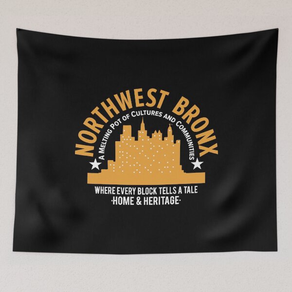 Item preview, Northwest Bronx Skyline - A Tapestry of Home and Heritage designed and sold by Boogosh.