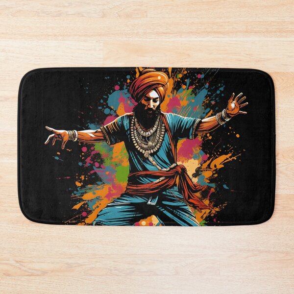 Item preview, Colourful Bhangra Dancer Art designed and sold by PioneerX1.
