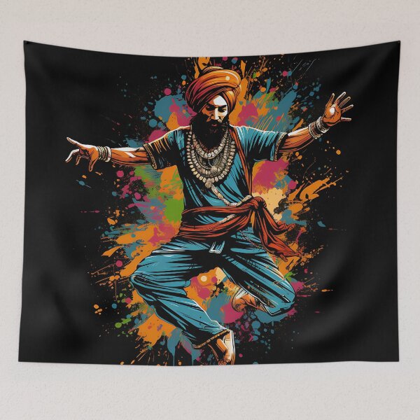 Artikelvorschau, Colourful Bhangra Dancer Art entworfen und verkauft von PioneerX1.