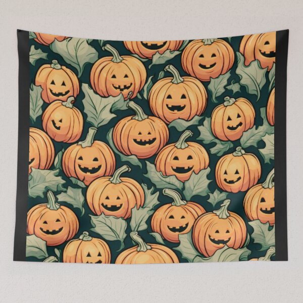 Item preview, Retro Pumpkin Pattern  designed and sold by TEEJAMBOREE.