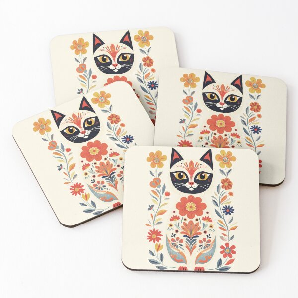 Item preview, Polish Folk Art Cat designed and sold by ImprintMage.