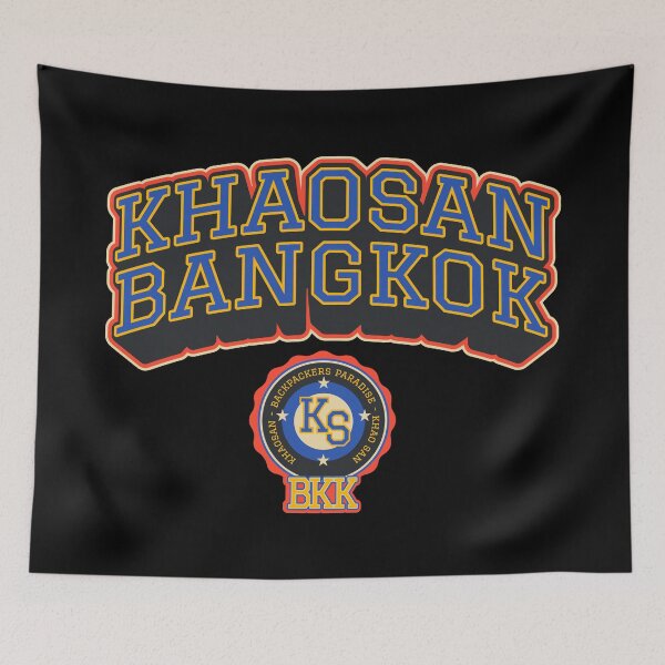 Item preview, Khaosan Road Bangkok - Backpacker's Paradise College Shirt Style designed and sold by Boogosh.