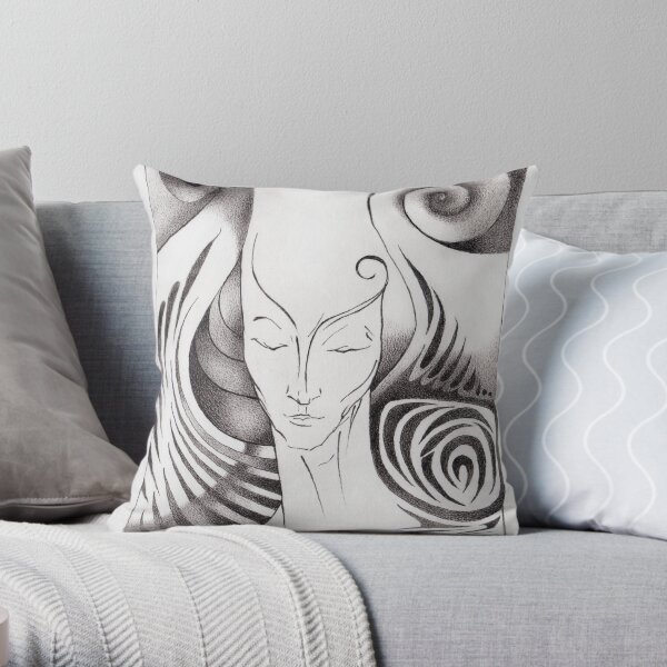 "Lines for the day" by Cahl Schroedl. Throw Pillow