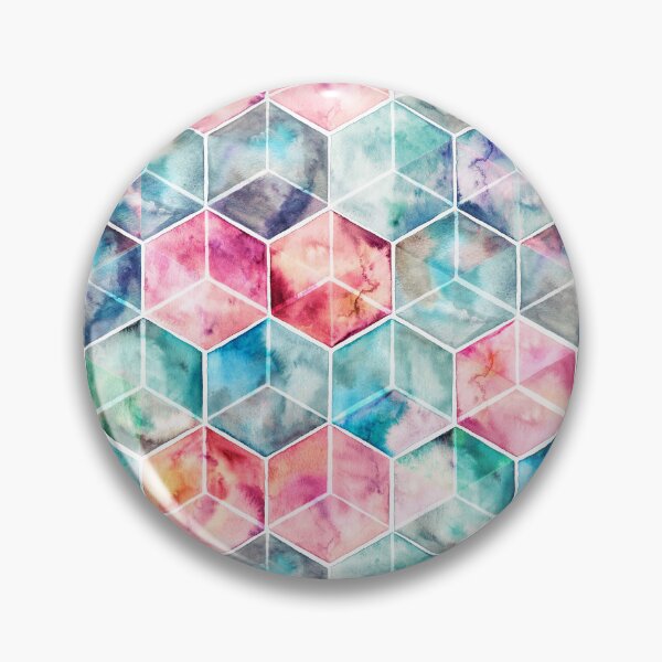 Item preview, Translucent Watercolor Hexagon Cubes designed and sold by micklyn.