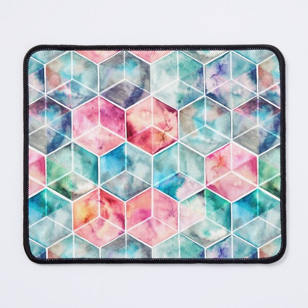 Item preview, Translucent Watercolor Hexagon Cubes designed and sold by micklyn.