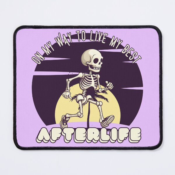 Item preview, On My Way To Live My Best Afterlife | Halloween Skeleton designed and sold by MildOrangeStore.