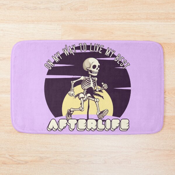 Item preview, On My Way To Live My Best Afterlife | Halloween Skeleton designed and sold by MildOrangeStore.