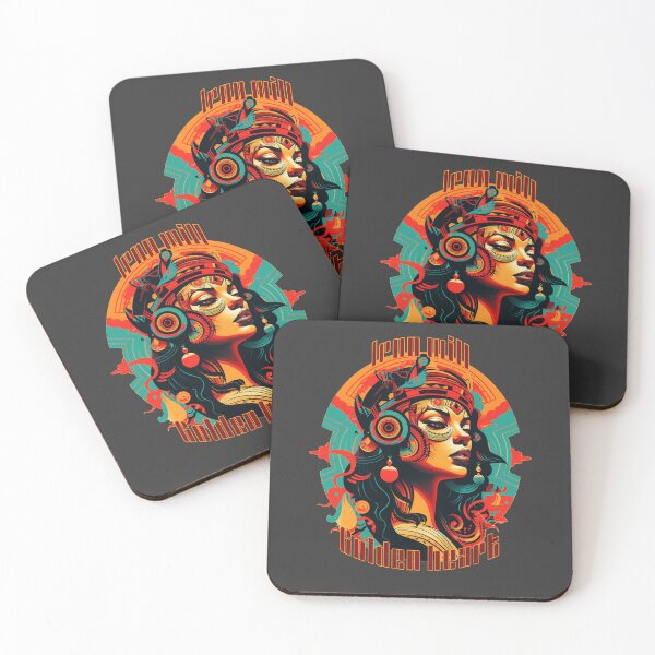 Item preview, Aztec Lady - Iron Will, Golden heart designed and sold by Nioon.