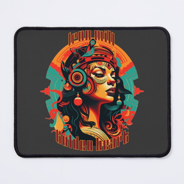Item preview, Aztec Lady - Iron Will, Golden heart designed and sold by Nioon.