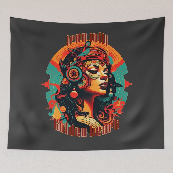 Item preview, Aztec Lady - Iron Will, Golden heart designed and sold by Nioon.