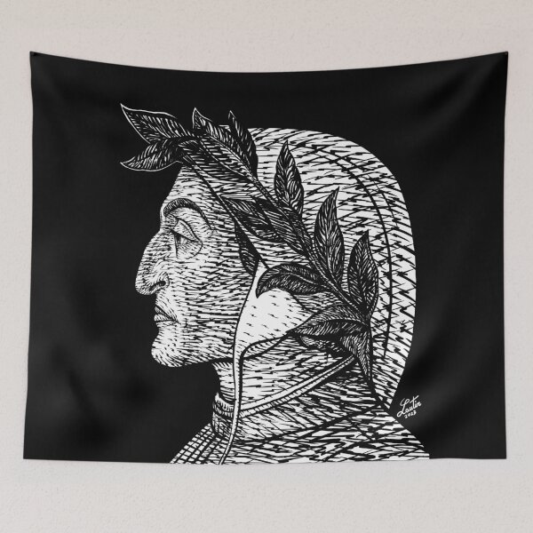 Item preview, DANTE ALIGHIERI ink portrait designed and sold by lautir.