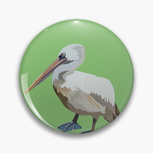 Item preview, G is for  Grey Pelican,Grey Pelican – Elegant Coastal Bird Wildlife Illustration designed and sold by PrettylittlepastelUk.