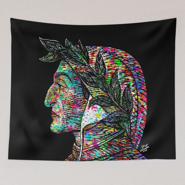 Item preview, DANTE ALIGHIERI ink and watercolor portrait designed and sold by lautir.